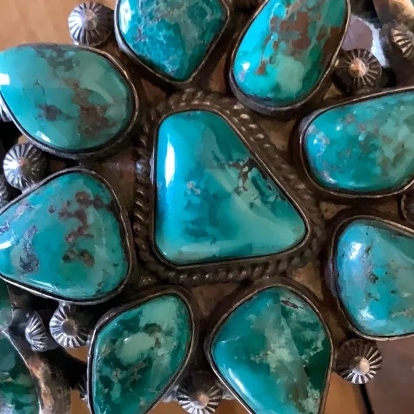 🌟Navajo Turquoise Sterling Cuff - Picture 7 of 16